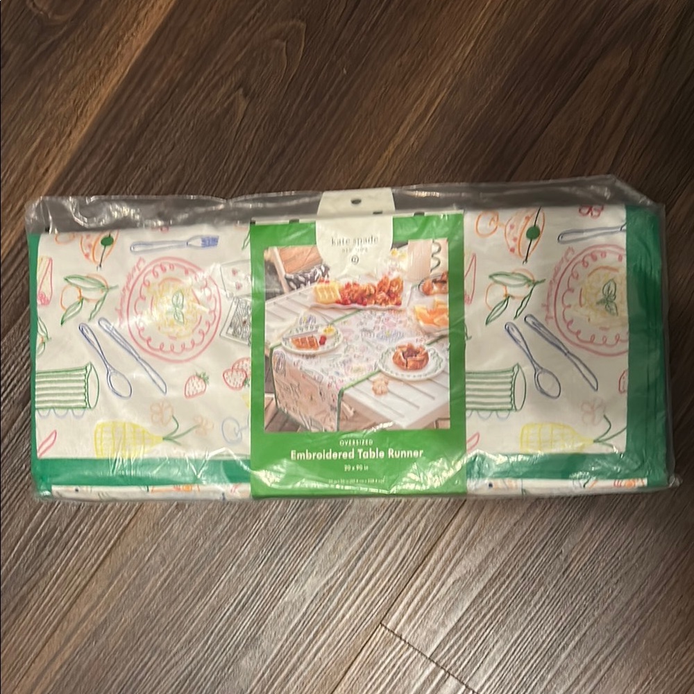 Kate Spade Colorful Embroidered Table Runner